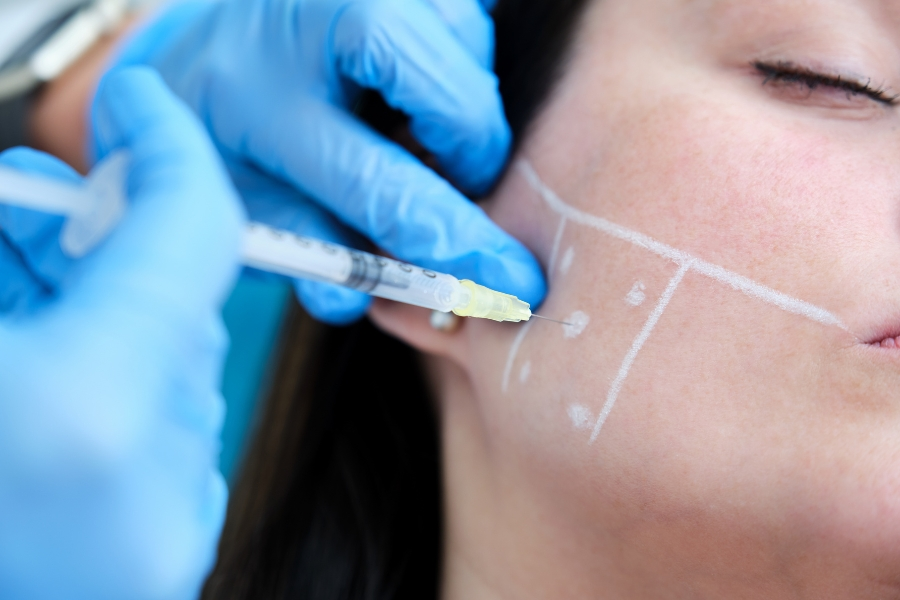 Botox injected to help with TMJ