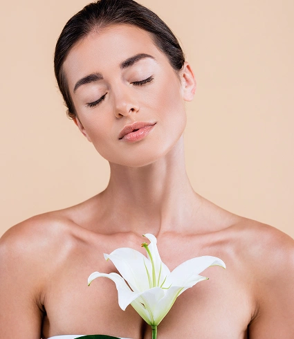 reformelab sensual woman with closed eyes posing